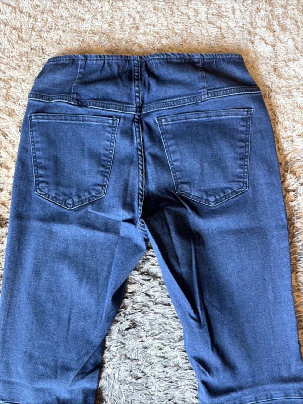 FREE PEOPLE Penny Pull On Flare Jeans Dark Wash Stretch Low Rise Boho Women’s 28 - Picture 7 of 8